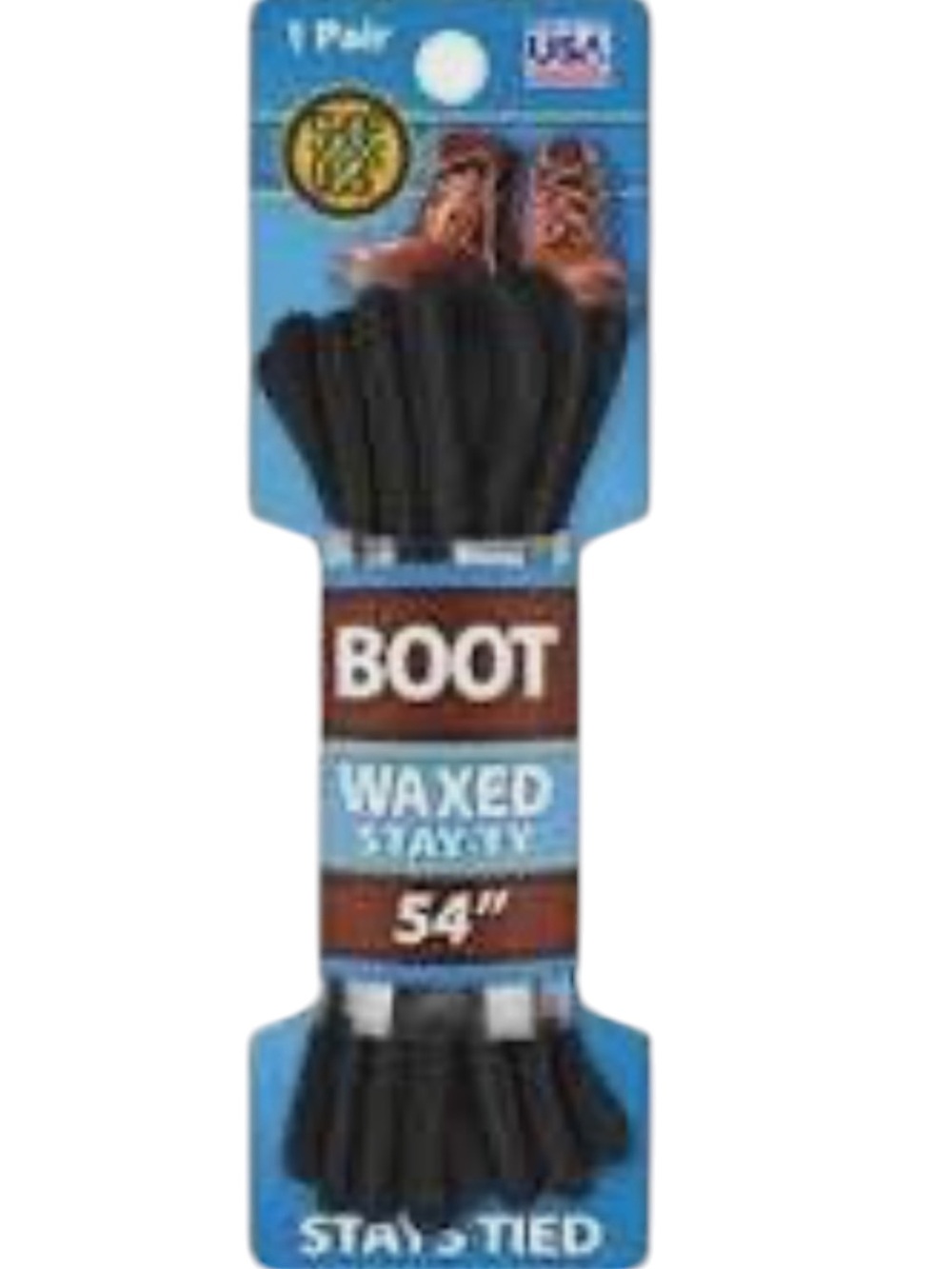Boot Brown Waxed Shoelaces 54"